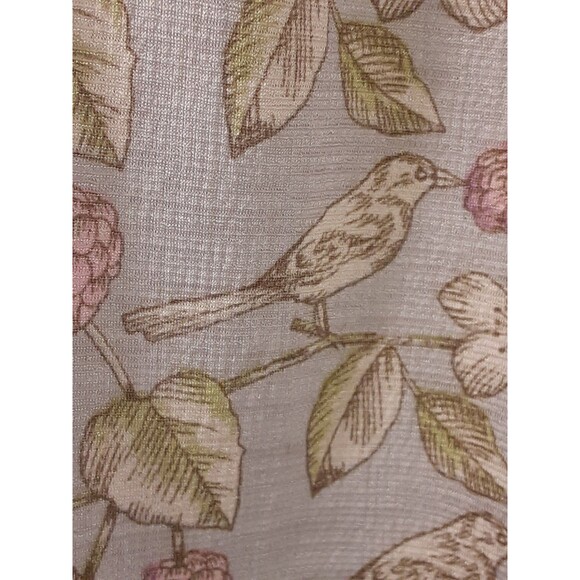 Lauren Conrad Lightweight Spring Cold Shoulder Top Birds & Flowers Size Medium - Picture 6 of 9